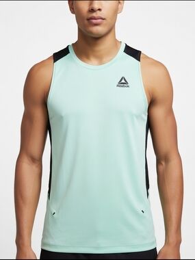 Reebok Size S Men’s Mint and Black Athletic Tank